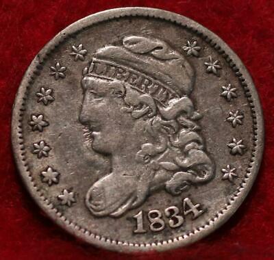 1834 Philadelphia Mint Silver Capped Bust Half Dime