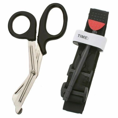 One Hand Tourniquet Combat Application First Aid Handed + Free Trauma Shear